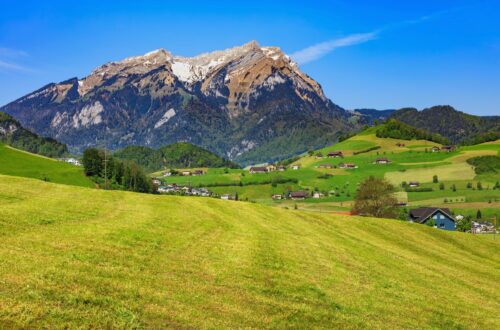 springtime in the swiss canton of nidwalden