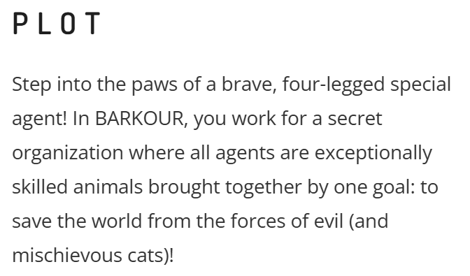Barkour plot description
